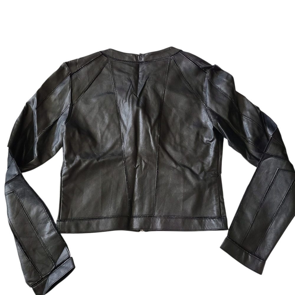 GUESS | FAUX LEATHER |MOTO JACKET | SIZE LARGE - Picture 10 of 11